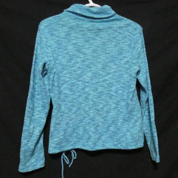 Pullover snowflake turtleneck sweater, drawstring bottom, GUC - Picture 2 of 15